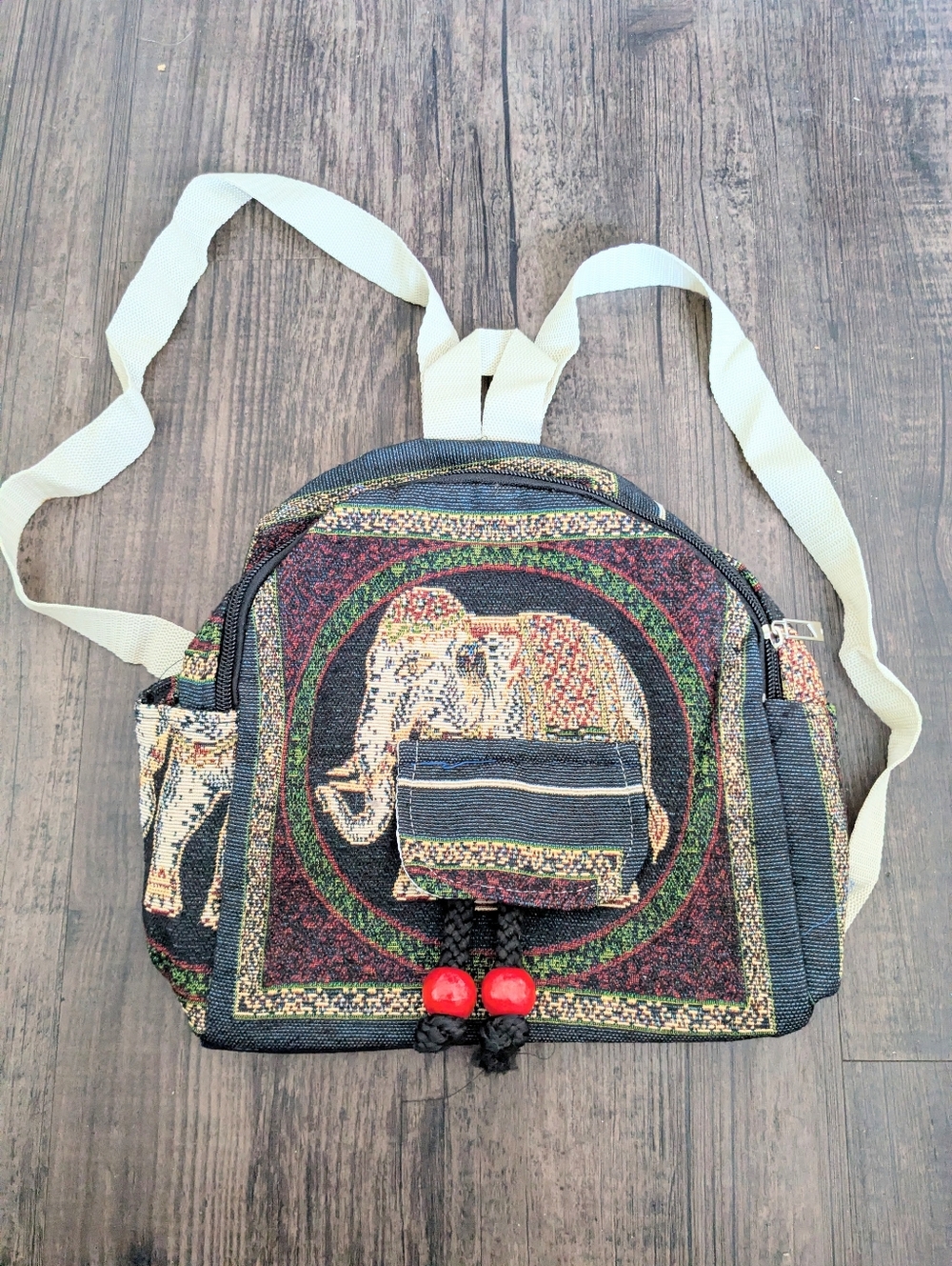 2/$40 Boho Elephant Bag or Owl Tapestry Mini Backpack Bag 9”